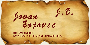 Jovan Bojović vizit kartica